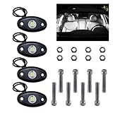 4 Pods LED Rock Lights, Neon Underglow Lights, Waterproof Underbody Glow Trail Rig Lamp Lighting for Truck ATV UTV SUV Boats (White)