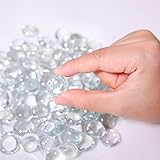 NYRZT Clear Marbles,Flat Marbles,Glass Stones,Pebbles, Glass Gems for Vase Fillers, Party Table...