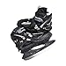Roces Men's Adult Sport & Leisure Stainless Steel Hockey Blade ICY 3 Ice Skates w/Thermal-Insulation Liner & Laces, Power Strap & Microadjustable Memory Buckle Closure, Black/White, 13, (47EU)