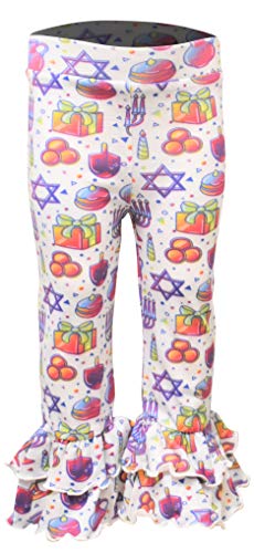 Image of Unique Baby 2 Piece Girls Double Ruffle Leggings and Long Sleeve Shirt Clothes Set Kid and Toddler Girl Outfit