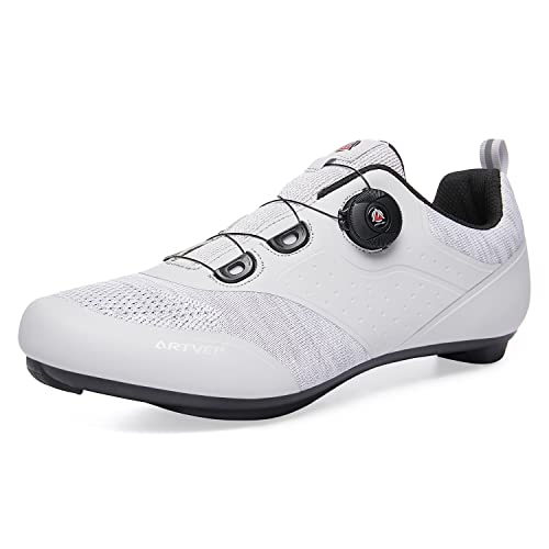 Image of Men's Cycling Shoes Women's Mountain Road Bikes Shoe Compatible with Peloton & Look ARC Delta Compatible Installation Look SPD SPD-SL Delta Lock Pedal Riding Shoes