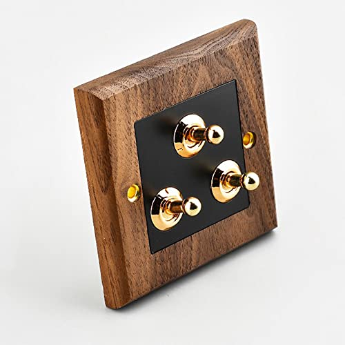 Moddeny Home Wand Lichtschalter Handgefertigter Antik Hebel Kippschalter 1-4 Gang 2 Wege Licht Luxus Kipp Lichtschalter Manueller Retro Kippschalter Für Restaurant Büro Schlafzimmer Cover