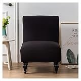 Stretch Housse De Fauteuil sans Accoudoir, Doux Housse De Chaise pour Accent sans Accoudoirs avec Fond élastique Protege De Meubles pour Accueil Un Hôtel, Lavable (Color : D, Size : 1PC)