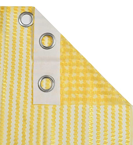Image of HOME UTSAV 1 Piece Sheer Premium Tissue Net Polyester Curtains for Long Door 9 Feet, Yellow