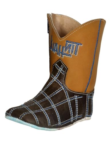 Tin Haul Infant-Boys' Mini Angels Western Boot Broad Square Toe - 14-016-0007-1712 BR 1 D Brown