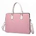 Produktbild SHOWTIM Laptop-Aktentasche, PU-Ledertasche PU-Mikrosamtmaterial Mit abnehmbarem Schultergurt Geeignet für 15,6-Zoll-Notebooks,Rosa