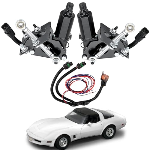 Image of 914015 Electric Headlight Motor Conversion Kit Compatible with C3 Corvette Chevrolet Chevy 1968-1982 Front Left & Right, C3 Corvette Headlights