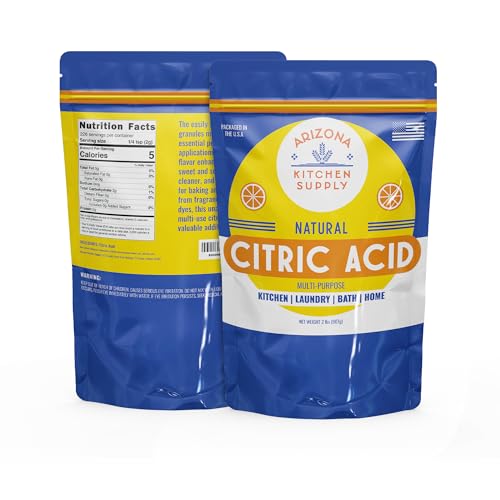 Arizona Kitchen Supply Food Grade Citric Acid – 2 lb – Premium, Versatile Ingredient for Cooking, Canning & Cleaning – Food Safe Quality for Flavor Enhancement and Household Use