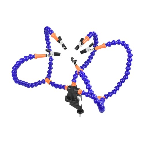 QUXVUIS 正確な制御と急速加熱のための多機能サードハンド溶接ツールはんだ付けステーションと熱風に安全, 青, 五本の爪