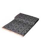 Manduka eQua Yoga Mat Towel, Non-Slip, Quick Drying Microfiber, Thin and Lightweight, Eco-Friendly. Great for Gym, Pilates, Outdoor Fitness, or Any Exercises (Black)