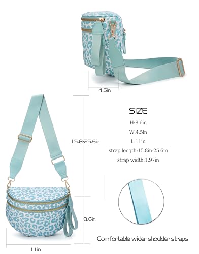 Image of FEIBOON Spacious Nylon Crossbody Bag Bum Bag Handbags Wallets Purses Trendy Shoulder Bag for Women