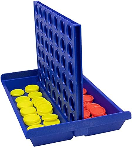 Ossian Travel 4 in a Row  Classic Family Game  Handy Pocket Sized for Trips & Holidays Folds Up Neatly for Easy Transportation  Fun 2 Player Compact Strategy Game for Children & Adults