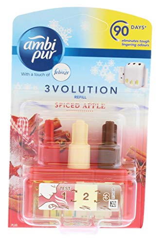 Ambi Pur 3 Volution Plug-In Recambio de Manzana Especiada con Febreeze, Ambientador, 100 g