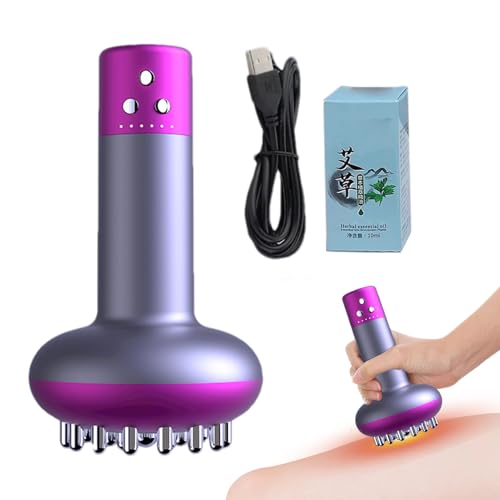 Dispositivo De Rasguño Con Calefacción, Cepillo De Cuerpo Adelgazante | Herramienta De Masaje Corporal De Meridian Electric, Rasguño De Salud De Calefacción Eléctrica Para La Cabeza, Abdomen,