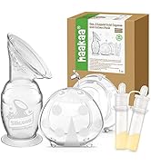 Haakaa Silicone Breast Pump and Breast Shells Combo (4oz/100ml Pump+2pk Ladybug+2pk Collector)