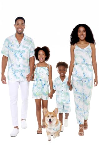 Image of Hawaii Hangover Family Matching Hawaiian Clothes, Orchid Breeze White | Family matching Hawaiian outfits, Orchid Breeze White, lightweight rayon, machine washable, tropical floral print, luaus