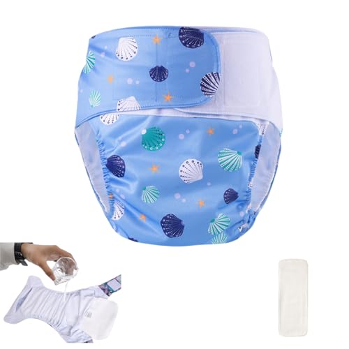 KUMUROETA Adult Cloth Diapers,Adjustable,Reusable Waterproof Diaper Covers,Washable,Male Incontinence Pants,Breathable,Easy to Clean,Suitable for The Elderly,Pregnant Women,Shell