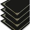 حاملات شهادات BELLE KR Black مقاس 8.5 x 11، 50 قطعة - تُستخدم كمجلدات لشهادات الجوائز مع حدود من رقائق الذهب للشهادات والجوائز والمستندات والدبلومات بحجم حرف 8.5 بوصة x 11 بوصة