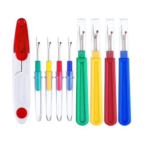 Nahttrenner Set,9 Stück Seam Ripper Kit Nähen Nahttrenner Nähwerkzeuge Faden Schneider Tool mit Trimmen Scissor für Nähen Handwerk Cover