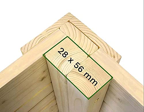 Carlsson Gartenhaus Holz und Gerätehaus Design Cube | Hochstabile Massive Elementbauweise | Mit Flachdach… – Bild 7