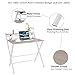 Mefedcy Furniture Small Folding Desk Computer Desk for Small Space Home Office Simple Laptop Writing Table No Assembly Required (White)