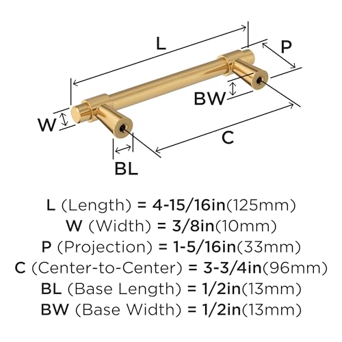 Amerock | Cabinet Pull | Champagne Bronze | 3-3/4 inch (96 mm) Center-to-Center | Destine | 1 Pack | Drawer Pull | Cabinet Handle | Cabinet Hardware by Amerock - Image 3