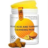 Kojic Acid and Turmeric Cleansing Pads - 100 Pads | Enriched with Ginger Root Oil & Amino Acids | for Face & Body - 100pcs