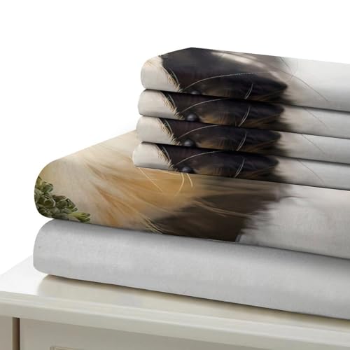 Parure de lit feuilles vertes en microfibre résistante avec fermeture éclair - 7