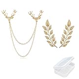 ★ 【Regalo maravilloso】 Broches preciosos, regalo para mujer, hijo, nieto o ese hombre en tu vida. Tiene un brillo hermoso cuando el sol o cualquier tipo de luz golpea los broches. La mini caja transparente hace una hermosa presentación. Es perfecto para guardar y presentar su hermoso collar y anillo.