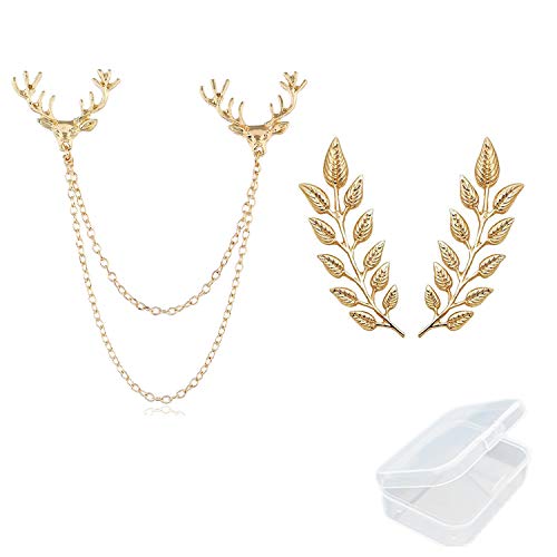 PPX Cadenas Eslabones Dobles Cabeza Ciervo 1 par Elegante