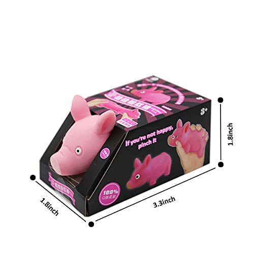 Squishy Toy Pink Pig Gifts for Kids Adults Popping Out Eyes Animal Squishies Anxiety Stress Relief Autism Disorders Funny Piggy Sensory Stress Toy for Girl Boy Women Girlfriend Birthday Party Favors