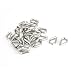 Aexit Stainless Steel Chain & Rope Fittings 2mm Wire Rope Cable Commercial Thimbles Lifting Gear Silver Wire Rope Clips Tone 30pcs