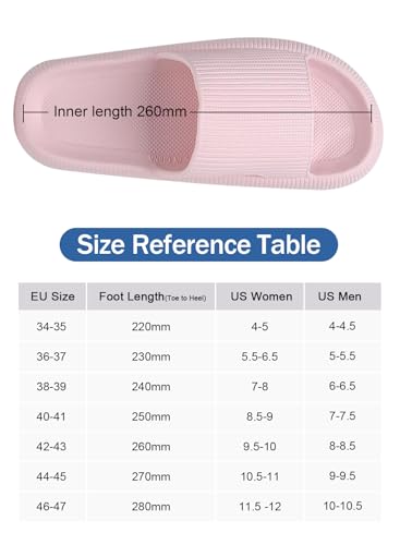 URbazaar Pillow Slides Slippers for Women Men Cloud Slippers Soft Massage House Bath Slippers Quick Drying Non-Slip Soft Lightweight Open Toe Sandals Slipper, 36/37 EU Wide