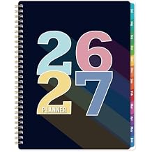 Planner 2026-2027 - 2026-2027 Planner weekly and monthly, July 2026 - June 2027, 9" x 11", Academic Calendar 26-27 with Colourful Tabs, Inner Pocket, Premium Paper, Twin-wire Binding