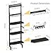 BUKFEN Garage Tool Storage Rack, Wall Mount 5-Tier Heavy Duty Metal Organizer with 8 Drill Holder Slots, Adjustable Shelves, Side Hooks Workshop Utility 1 Pack Black Vertical Space-Saving Organization