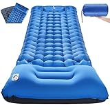 Uponer Camping Isomatte Selbstaufblasend Outdoor, Ultraleicht Aufblasbare Matratze Schlafmatte, Luftmatratze Bett für Zelt Reisen Strand Wandern Rucksack (Single, Marineblau)