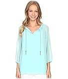 Calvin Klein Women's Peasant Top W/ Chain