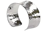 SILBERMOOS Damen Armreif Armspange gehämmert glänzend offen konkav massiv 925 Sterling Silber