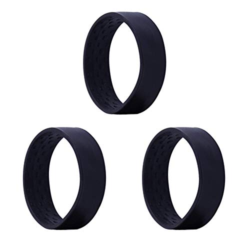 New Silicone Foldable Stationarity Hair Ring Rope Elastic Hair Scrunchie Ponytail Holder Hair Tie Accessories for Women (3black)