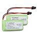 Floureon 2 Packs 2.4V 900mAh Rechargeable Cordless Phone Telephone batteries for Uniden BT-1021 BT1021 BT-1008 BT-1016