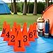 SEWACC BESPORTBLE 10 Pcs Football Training Cones Plastic Traffic Cones Sport Training Agility Marker Cone with Numbers for Soccer Skating Basketball Indoor Outdoor Game Orange