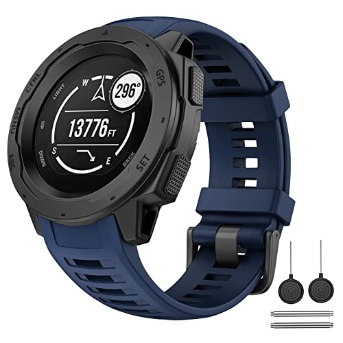 OVERSTEP Compatible con Garmin Instinct Band Correa de repuesto de silicona suave Cover