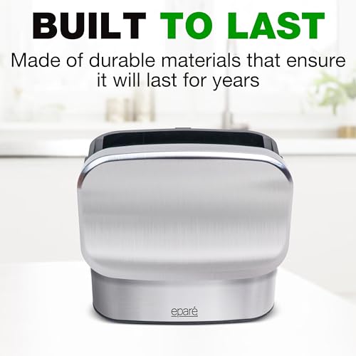 Eparé EPKA19 Compost Bin Kitchen Countertop - 1 Gal Odorless Stainless Steel Compost Bin thumb #4