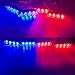 Sidaqi 4 in 1 Red & Blue Emergency Strobe Lights for Vehicles - 12V with 16 Flashing Patterns, Wireless Remote Control Grille & Emergency Lights for Car, Truck, Van, SUV