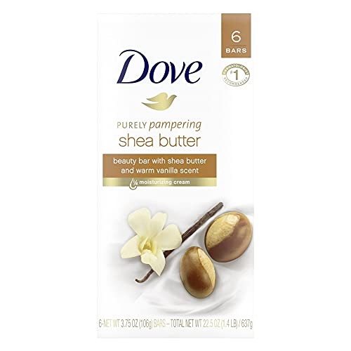 Dove Purely Pampering Shea Butter Beauty Bar Soap, 3.5 Ounce / 100 Gram (Pack of 12 Bars)