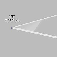 Vista 2 de Hoja de acrílico transparente de 20 x 20 pulgadas, panel cuadrado transparente de plexiglás de 18 pulgadas de grosor (0.118 in) para manualidades