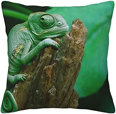 RadDA Green Lizard Print Throw Pillow Covers,Decorative Soft Corduroy Cushion Covers for Living Room Bedroom Couch Bed Sofa