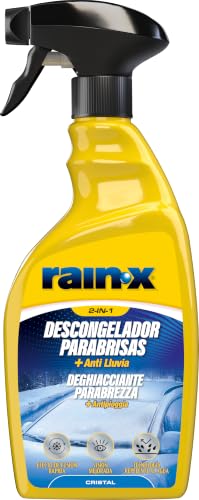 Rain-X Spray Descongelante para Parabrisas en 30 Segundos, 2en1 Antihielo Parabrisas Coche y Antilluvia - 500 ml