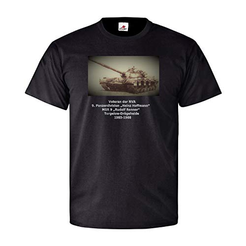 T-Shirt T72 Panzer DDR Noir au Quotidien pour Passionné d'Histoire