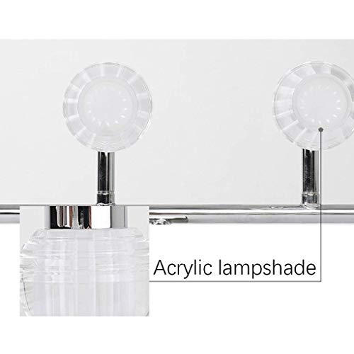 Aplique espejo baño LED con cristal antivaho y luz de maquillaje moderna 6
